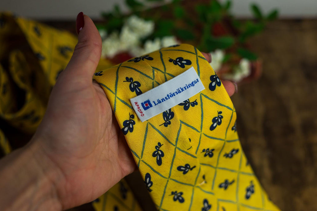Vintage Silk Neckties, Designer Wedding Tie Collection, Yellow Brown Formal Ties