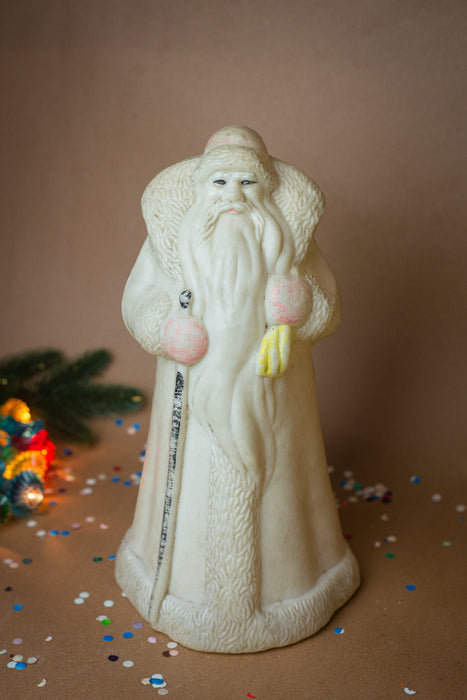 Vintage Santa Claus Plastic Ornament, Father Frost