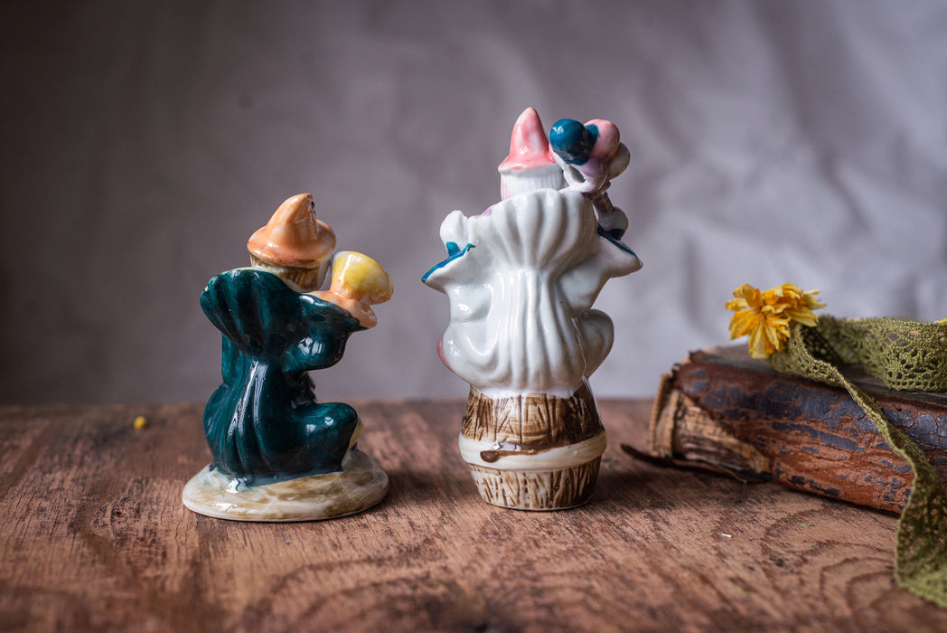 Vintage Porcelain Clown Figurine, German Barrel Italian Harlequin