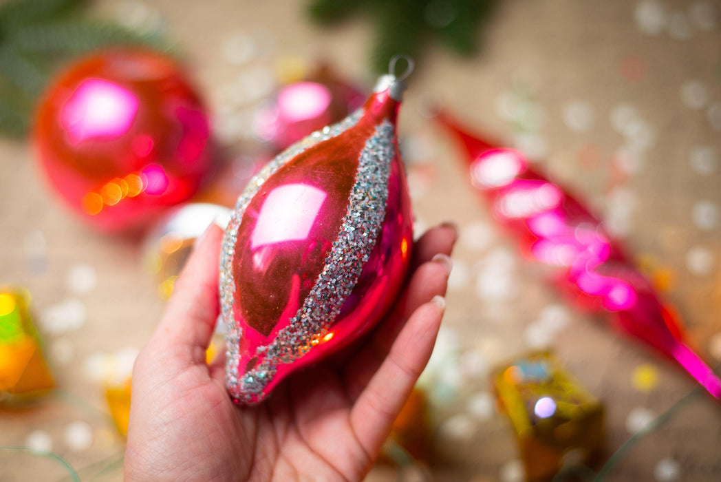 1950s Mixed Glass Ornaments – Set of 13