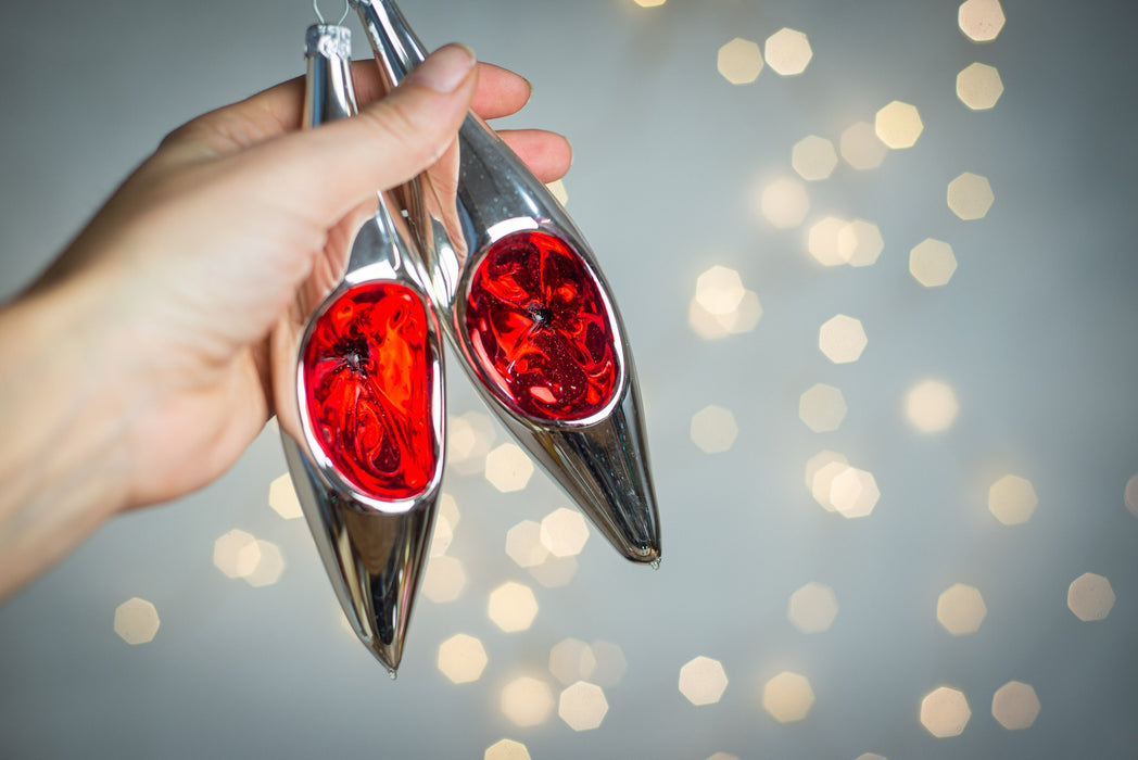 Christmas glass ornaments, icicle Christmas decoration
