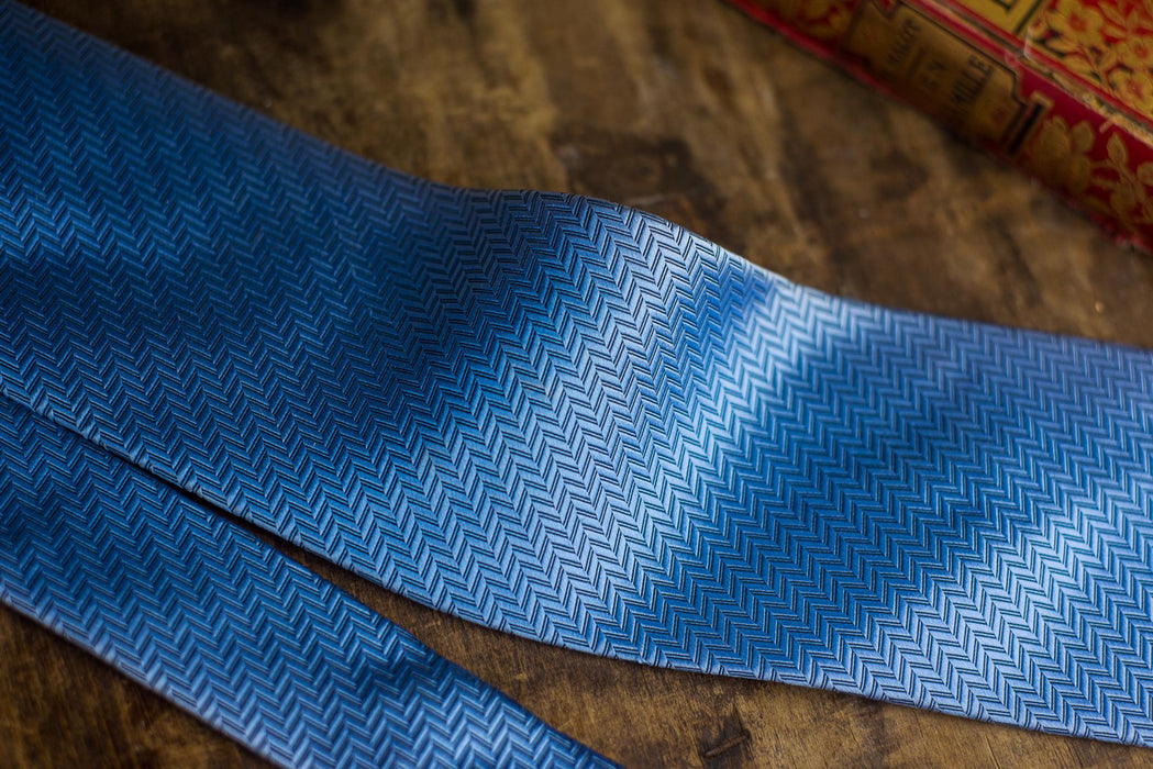 Vintage Blue Silk Neckties, Designer Wedding Tie Collection, Formal Business Neckties