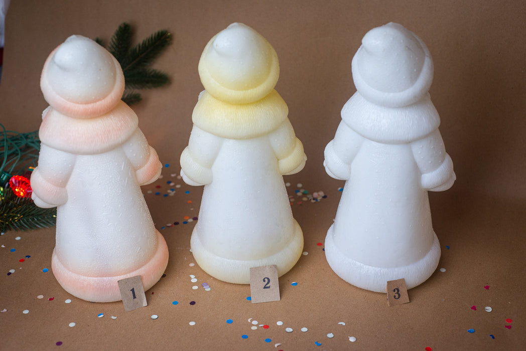 Vintage Soviet Ded Moroz Figurine, Retro Plastic Santa
