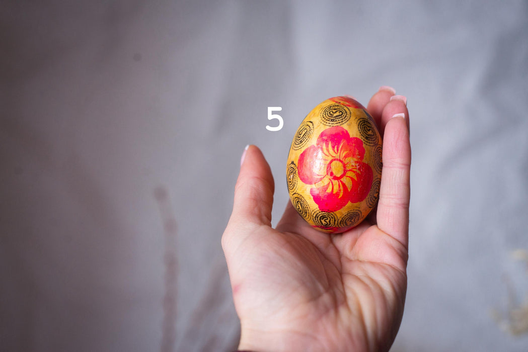 Pysanka Ukrainian Easter Egg – Hand Painted Wooden Folk Decor