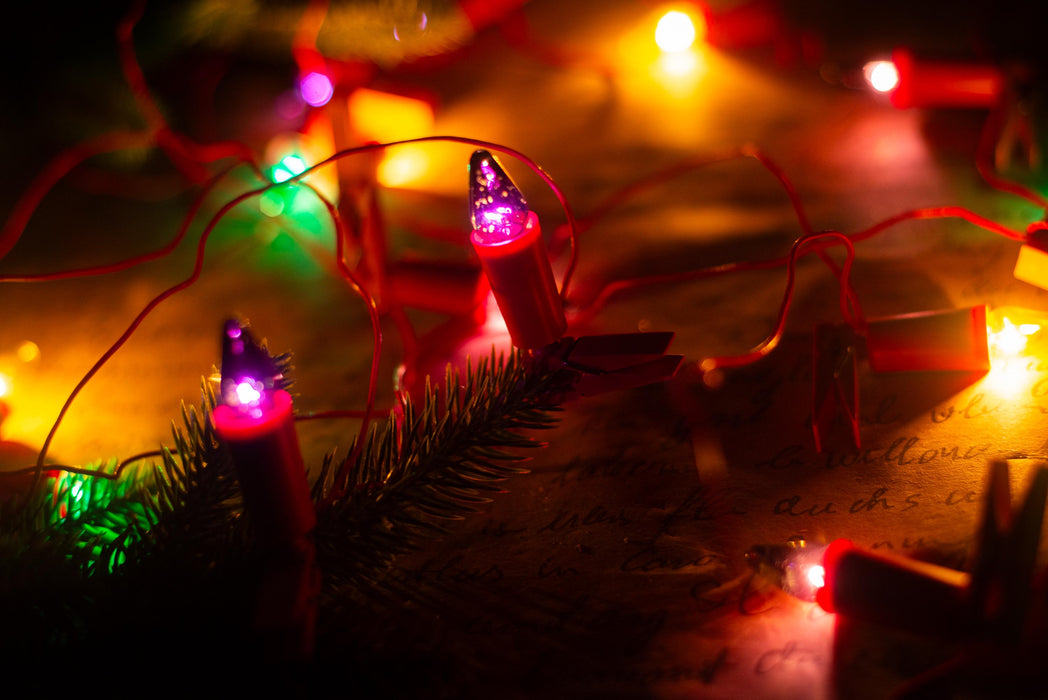 Vintage Pink Clip On Candle Lights, Retro Christmas Tree Garland, Working String Lights