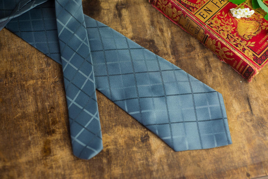 Vintage Designer Silk Neckties, Black Gray Silver Tie Collection, Formal Menswear