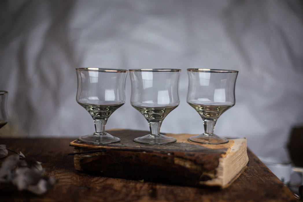 Vintage Mid-Century Wine Glasses – Barware Set