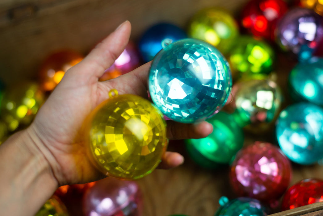 Vintage Christmas Ornaments Set – Shatterproof 1970s Plastic Baubles