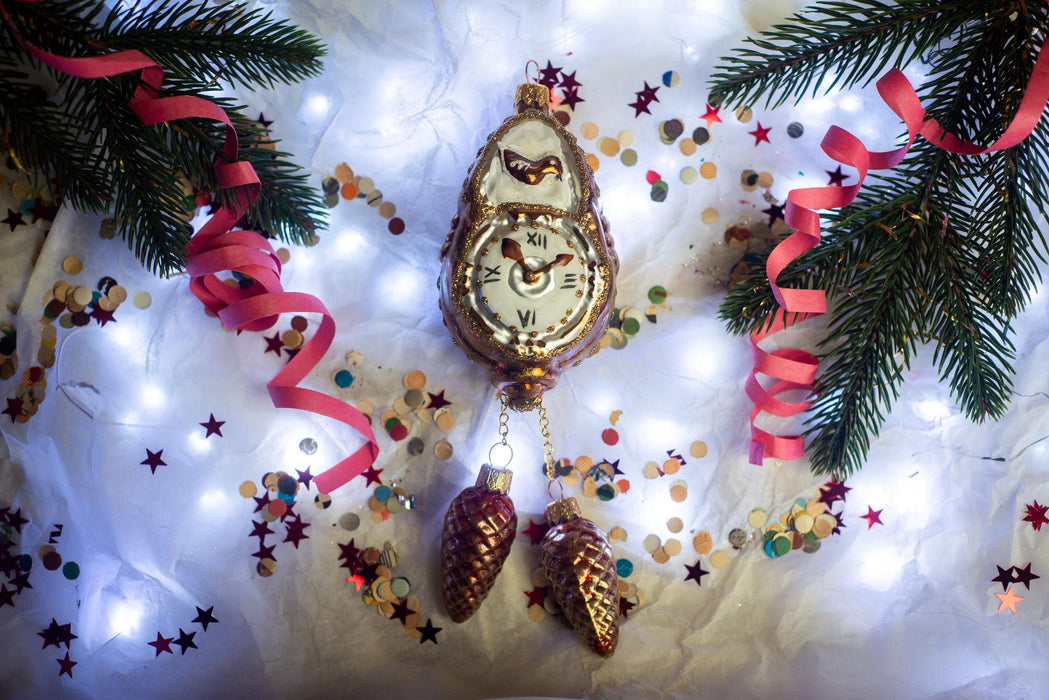 Cuckoo Clock Christmas Ornament, Retro Handmade Tree