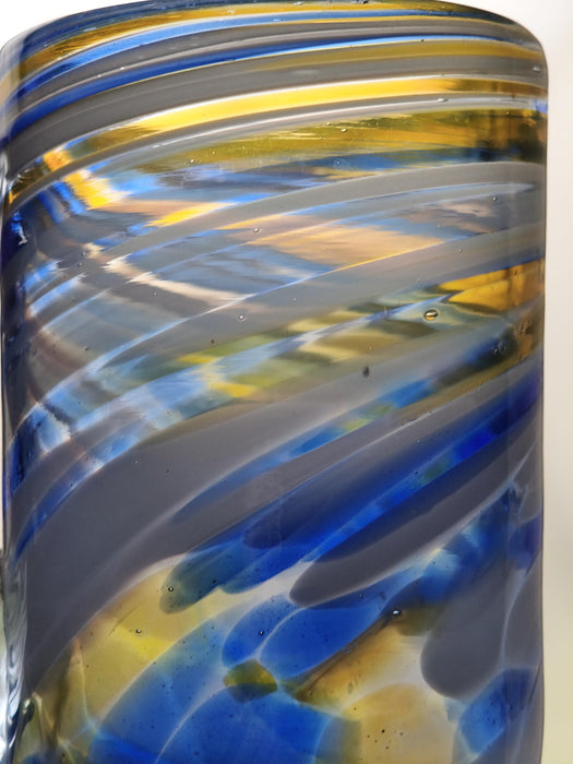 Murano-Style Blue Glass Pitcher and Mug Sets
