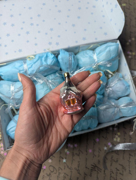Mystery Christmas Gift Box, 14 Vintage Glass Ornaments