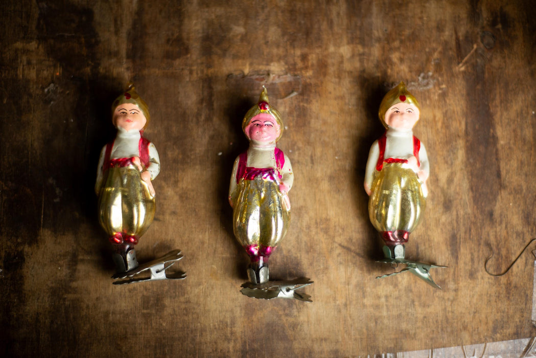 Aladdin Vintage Glass Christmas Ornament, Mid Century