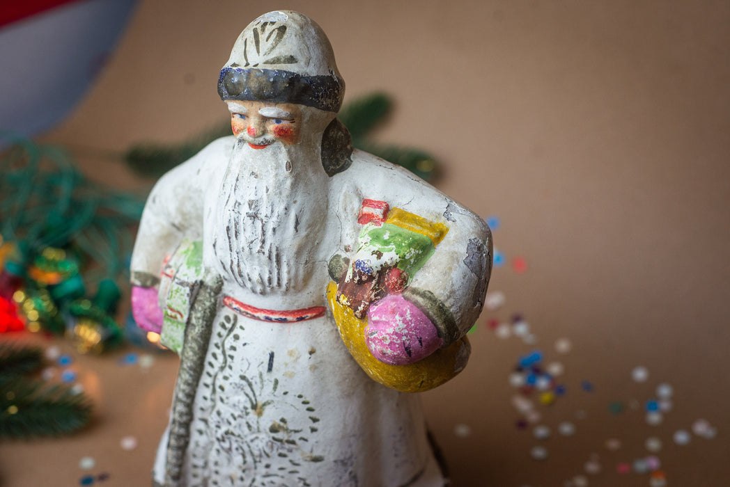 Vintage Papier Mache Santa Claus, Rare Father Frost