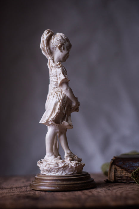 Vintage Italian Porcelain Figurine White Girl Shelf Accent Mantel