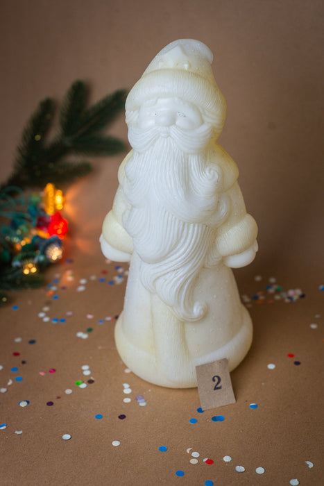 Vintage Soviet Ded Moroz Figurine, Retro Plastic Santa