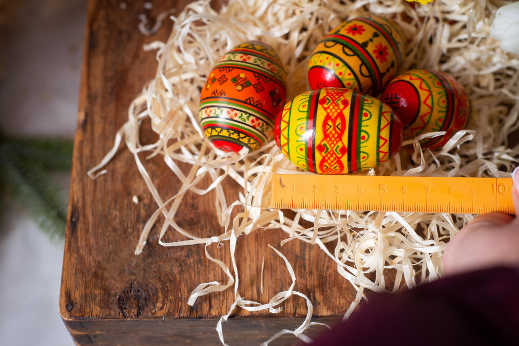 Pysanka Ukrainian Easter Egg – Hand Painted Wooden Folk Decor