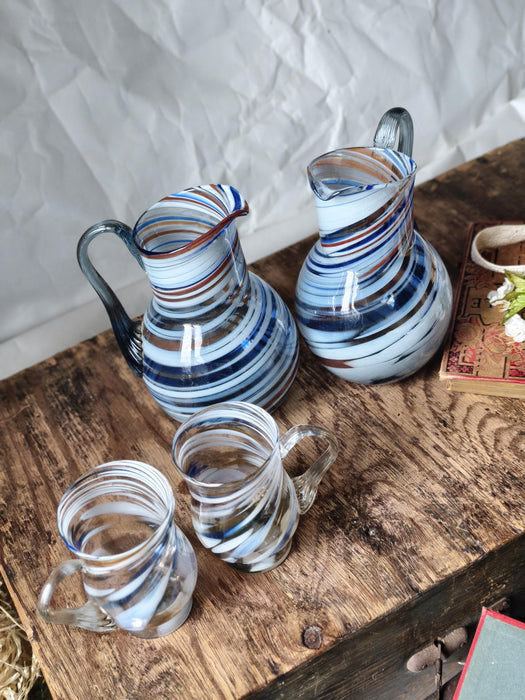 Vintage Murano Style Glass 1970s Hand-Blown Pitcher Mug Creamer