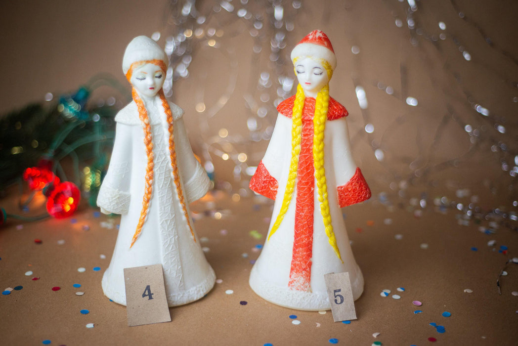 Vintage Plastic Snow Maiden Ornament, Snegurochka