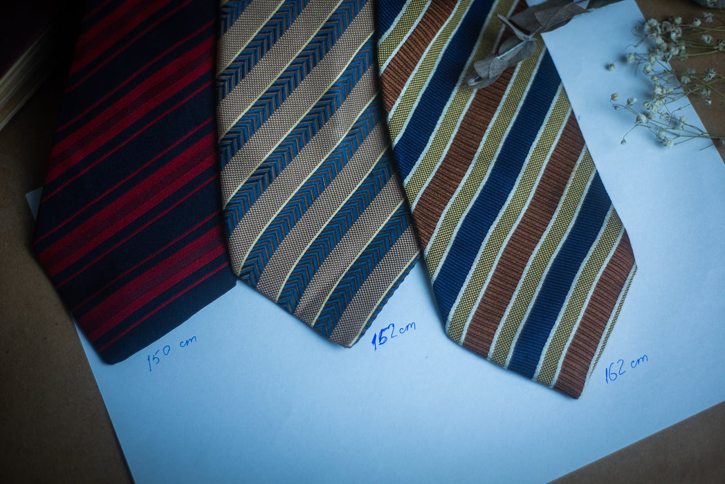 Cerruti 1881 vintage necktie, silk stripe neckties for men, best man gift