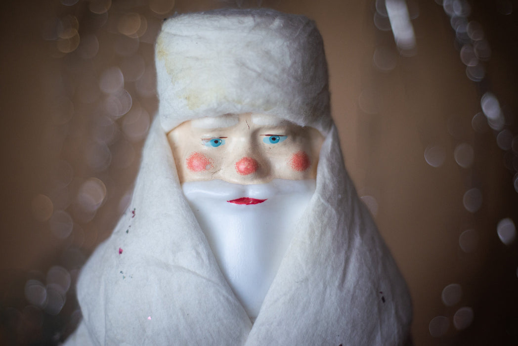 Vintage Father Frost Santa Claus Statue, 1970s Christmas