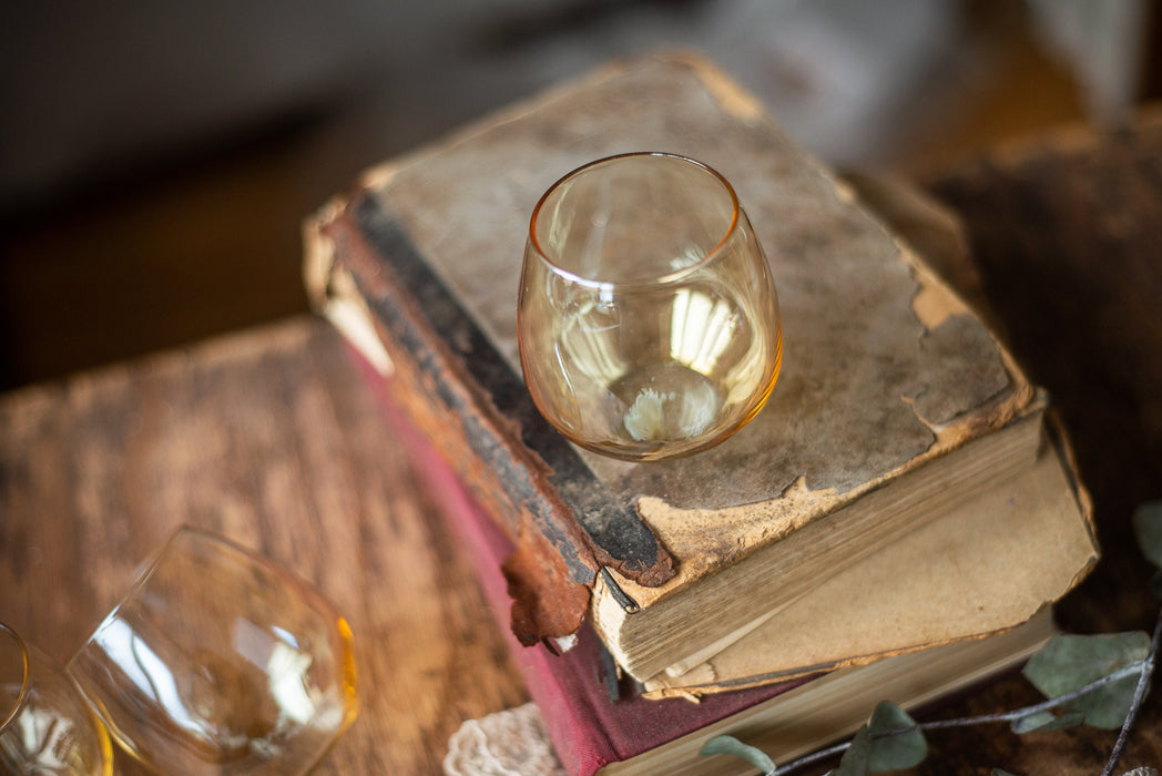 Vintage Amber Shot Glasses – Mid-Century Set