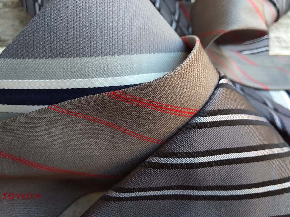 Vintage Striped Tie – Men's Necktie | Formal Suit Tie | Gray Necktie | 90s Men's Fashion