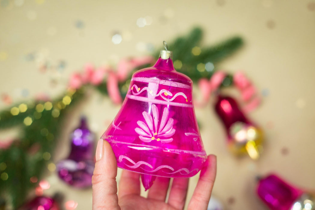 Bells vintage glass Christmas ornaments, Xmas hanging