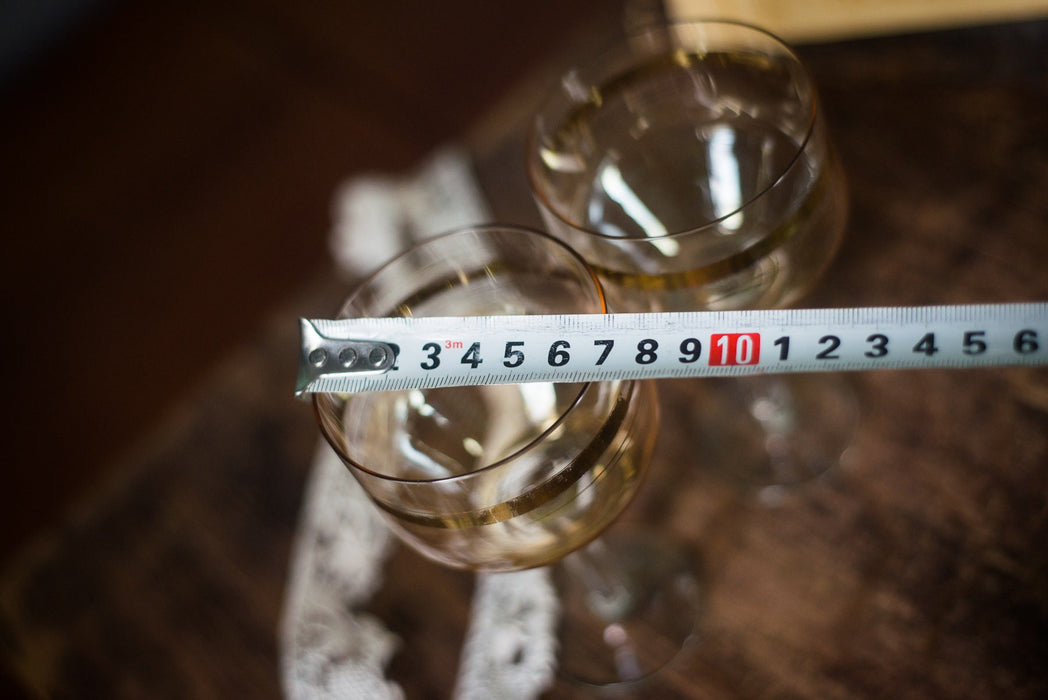 Vintage Gatsby Gold Rim Wine Glasses – Set of 3