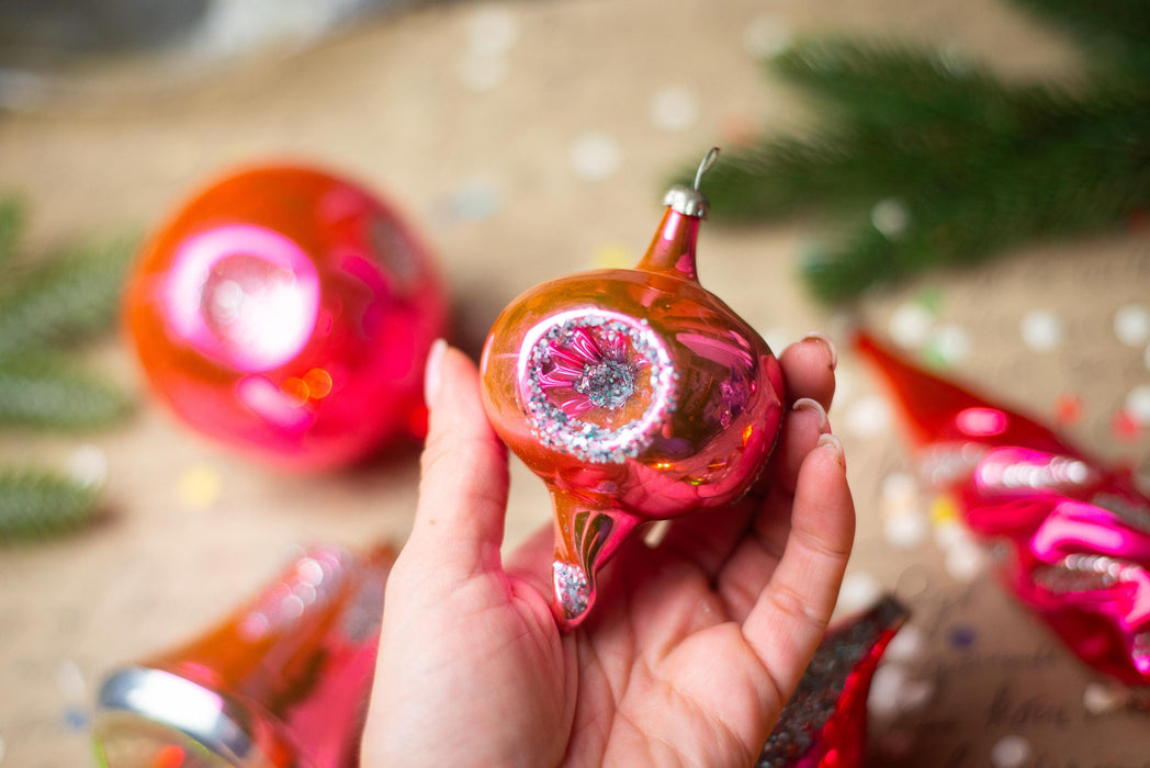 1950s Mixed Glass Ornaments – Set of 13