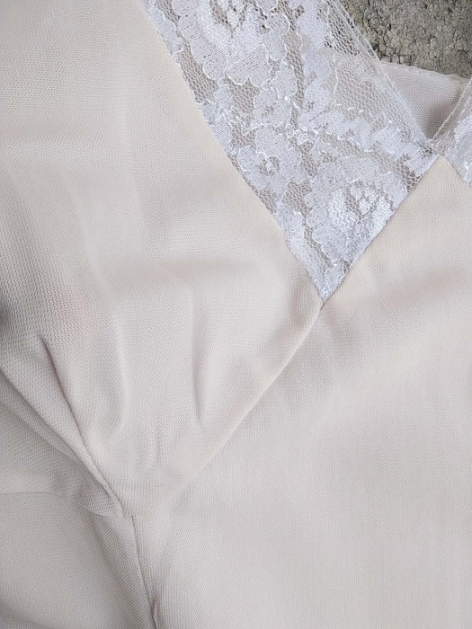 Vintage Slip Dress – Soft Pink Nightgown With Delicate Lace Lingerie Trim