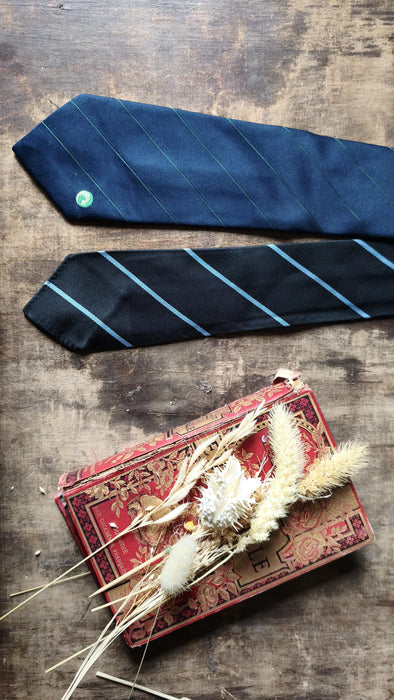 Vintage Designer Necktie, Interlogo London or Sterling England, Striped Retro Mens Tie