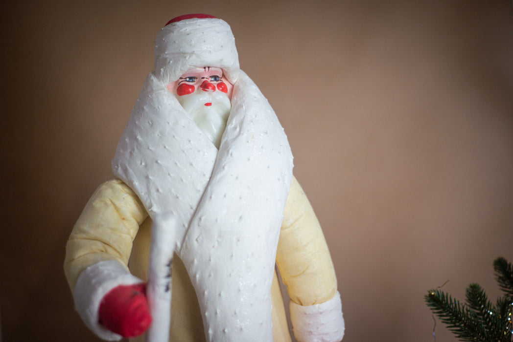 24" Vintage spun cotton figure of Santa Claus