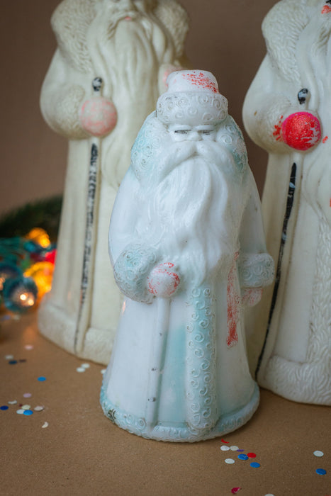 Vintage Santa Claus Plastic Ornament, Father Frost