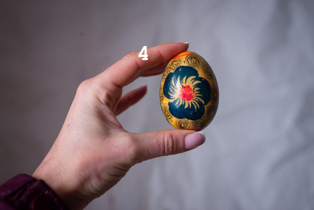 Pysanka Ukrainian Easter Egg – Hand Painted Wooden Folk Decor