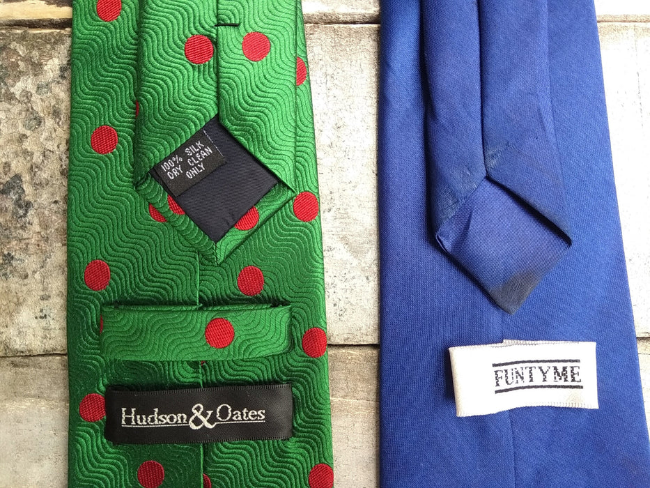 Vintage Novelty Ties – Retro 90s Mens Ties | Polka Dot Silk Tie & Valentine Print
