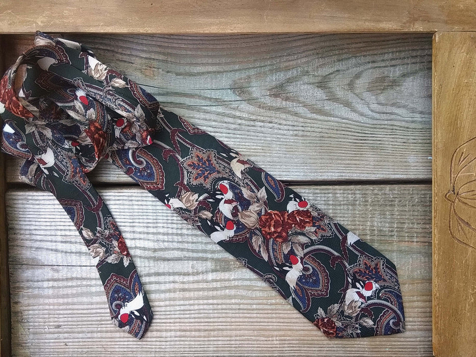 Vintage Cartoon Necktie Collection, 90s Novelty Silk Tie, Geek Chic Mens Fashion