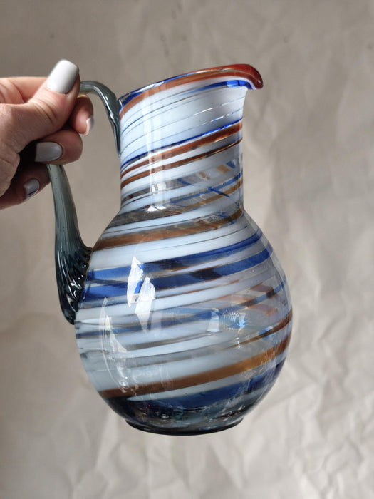Vintage Murano Style Glass 1970s Hand-Blown Pitcher Mug Creamer