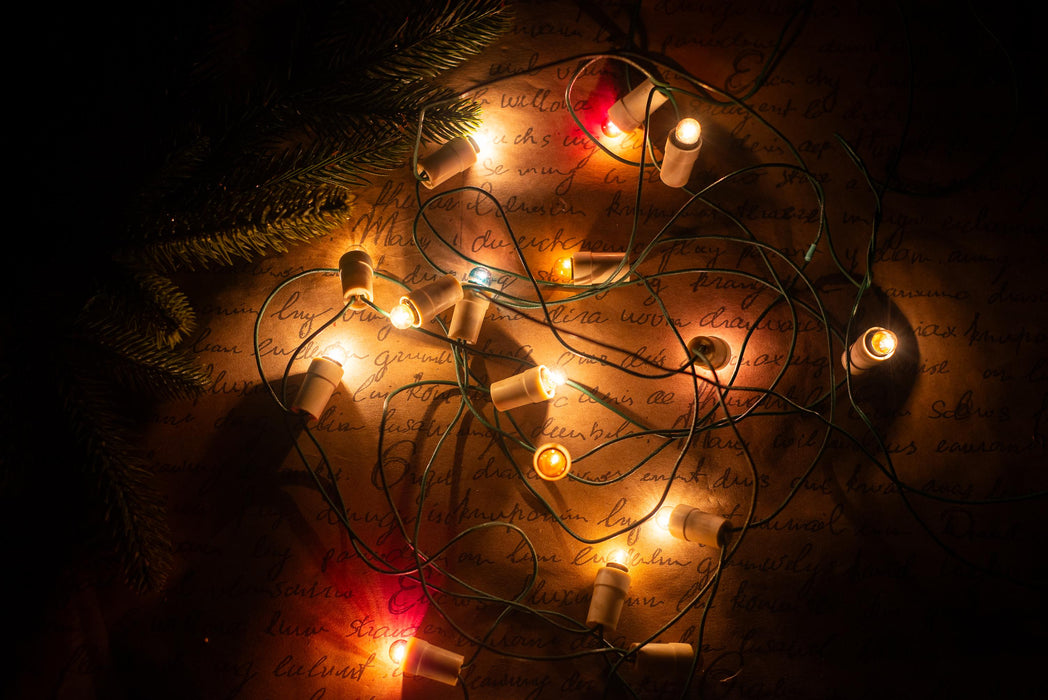 Vintage Lantern Christmas Lights, Retro Christmas Tree Garland, Working Christmas String Lights