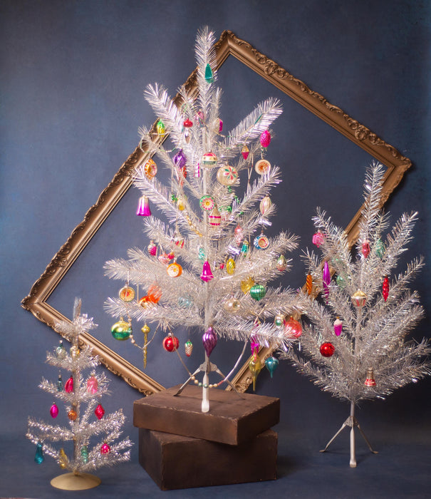 Vintage Aluminum Christmas Tree | 117 cm (46.06 in) Retro Silver Tabletop XL