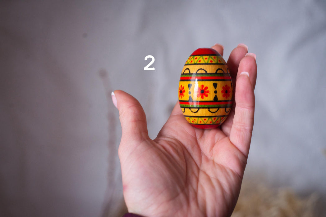 Pysanka Ukrainian Easter Egg – Hand Painted Wooden Folk Decor