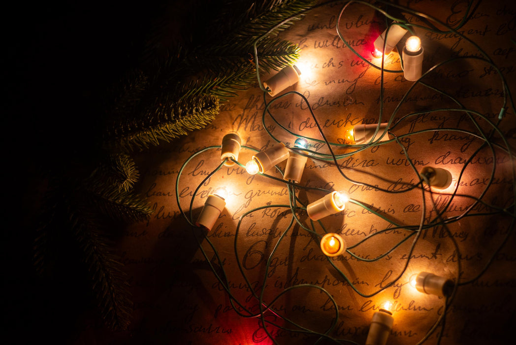 Vintage Lantern Christmas Lights, Retro Christmas Tree Garland, Working Christmas String Lights