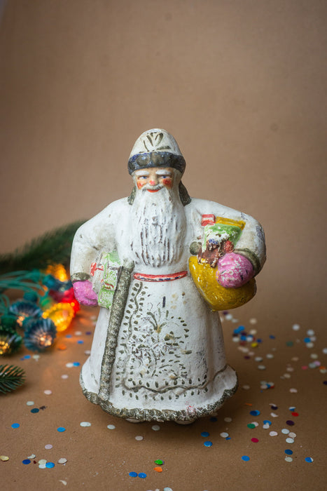 Vintage Papier Mache Santa Claus, Rare Father Frost