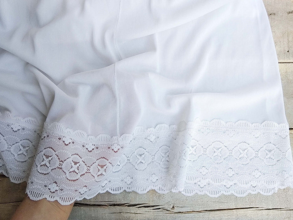 Vintage Slip Dress - Sheer Jersey Lace Nightgown | Romantic Boudoir Underwear