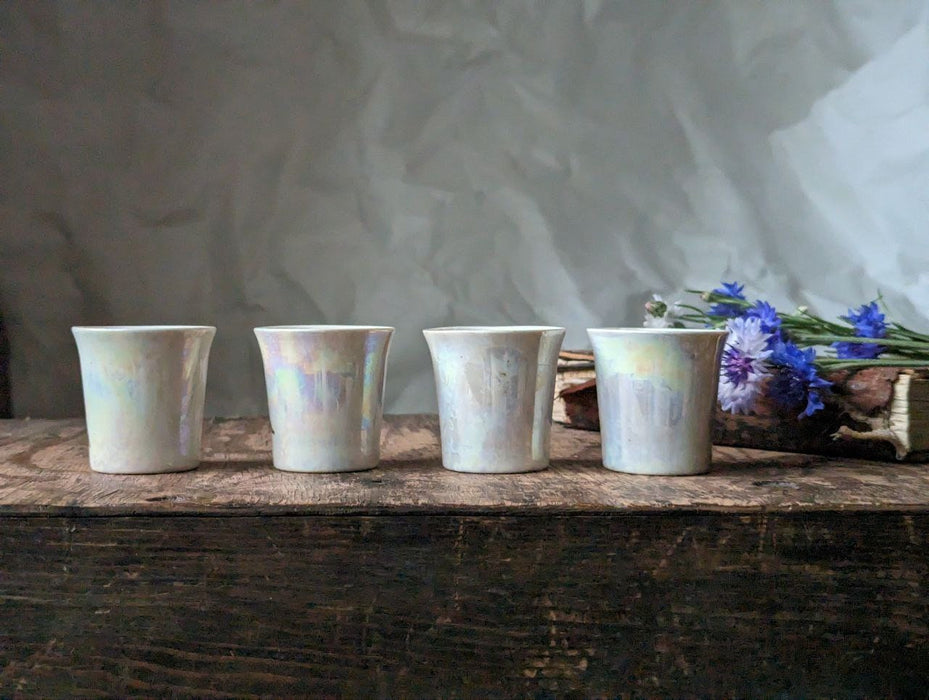 Vintage Floral Ceramic Vodka Cups – Shot Glass Set