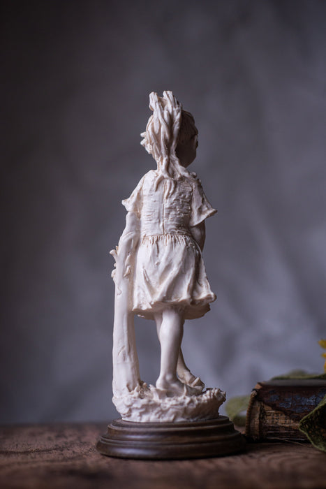 Vintage Italian Porcelain Figurine White Girl Shelf Accent Mantel