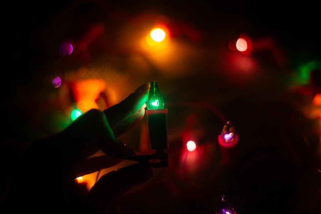 Vintage Pink Clip On Candle Lights, Retro Christmas Tree Garland, Working String Lights