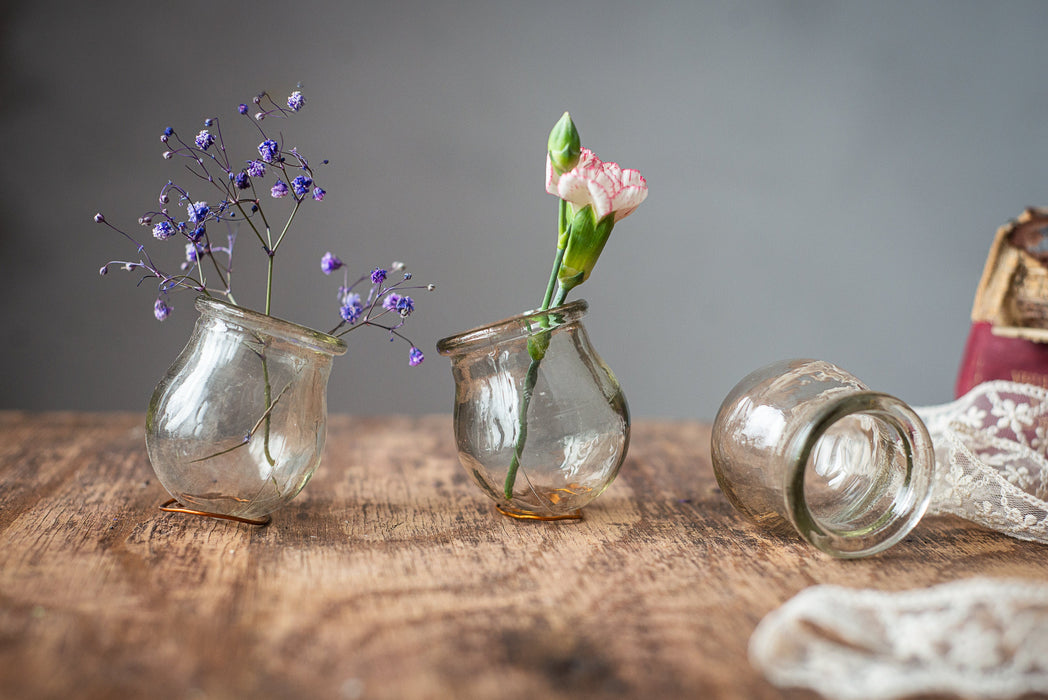 Vintage Cupping Jars, Clear Glass Set of 3 Medical Collectible