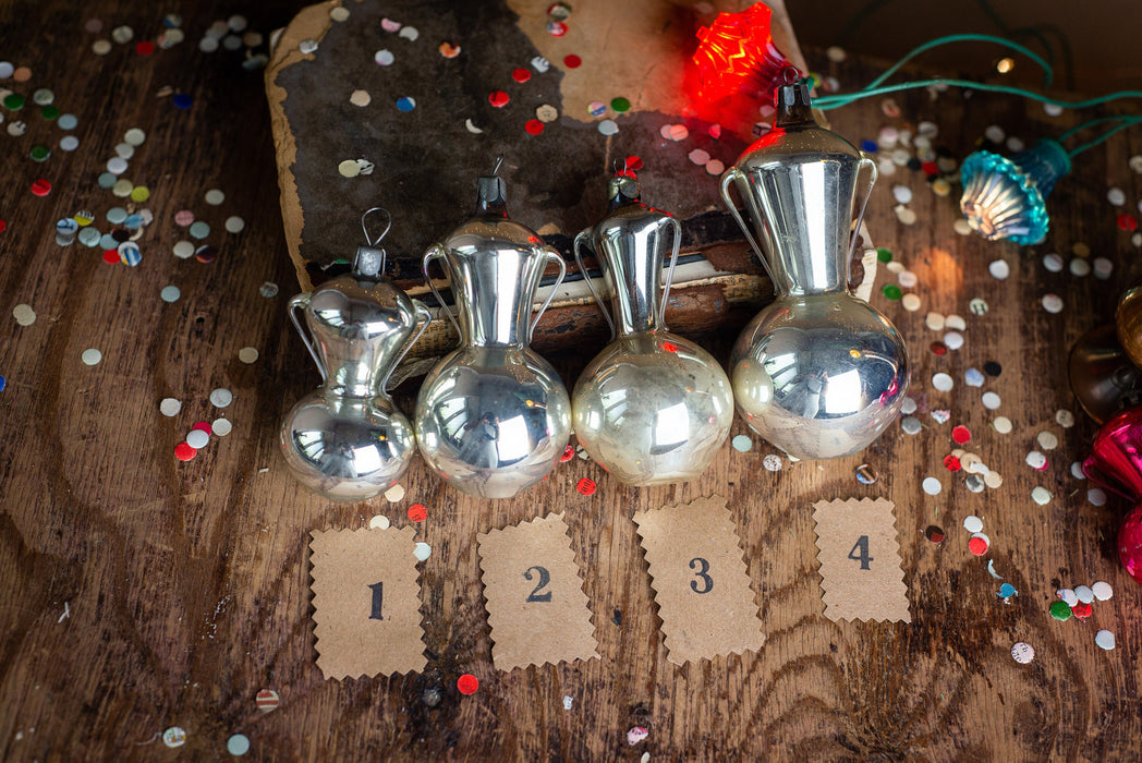 Pitcher vintage glass Christmas ornament