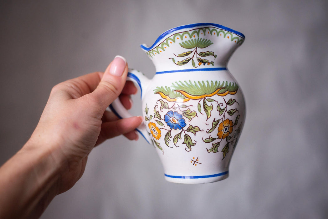 Italian Deruta Mini Pitcher – Hand Painted Mythical Motif