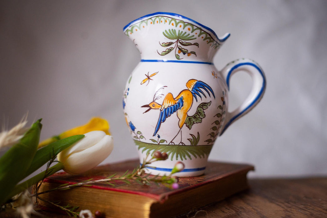 Italian Deruta Mini Pitcher – Hand Painted Mythical Motif